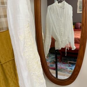 Travota Blouse with Embroidered Sleeve Detail